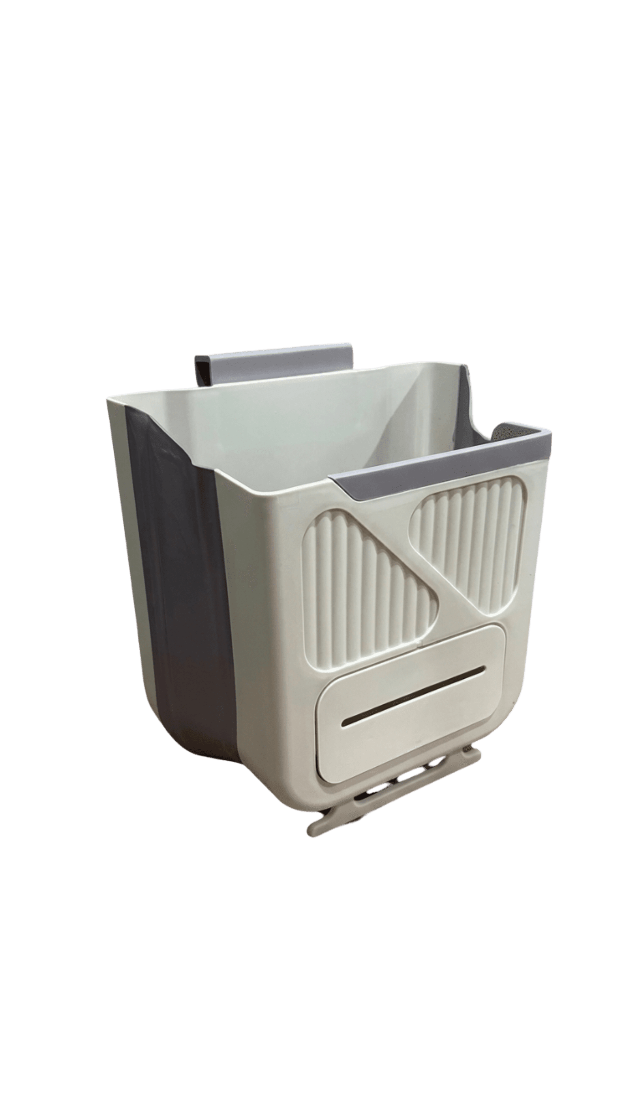 Tacho Plegable Bajo Mesada 10L Blanco y Gris